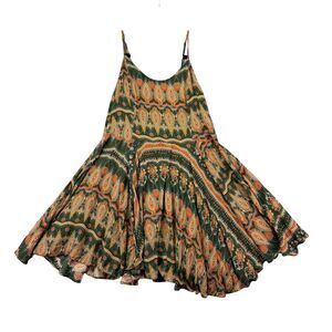 Altar'd State Dress Women's Medium Brown Boho Paisley Flowy Tribal Sleeveless